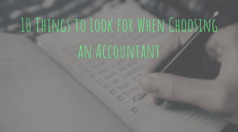 When Choosing an Accountant