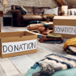 Donation boxes with hats